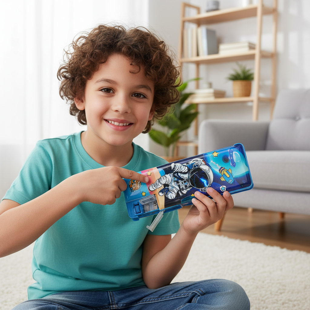Cosmic Adventure Rocket Lock Pencil Box