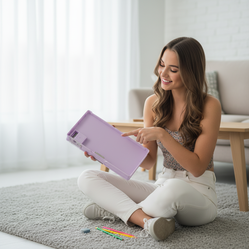 Nice Day Penguin Lock Pencil Box