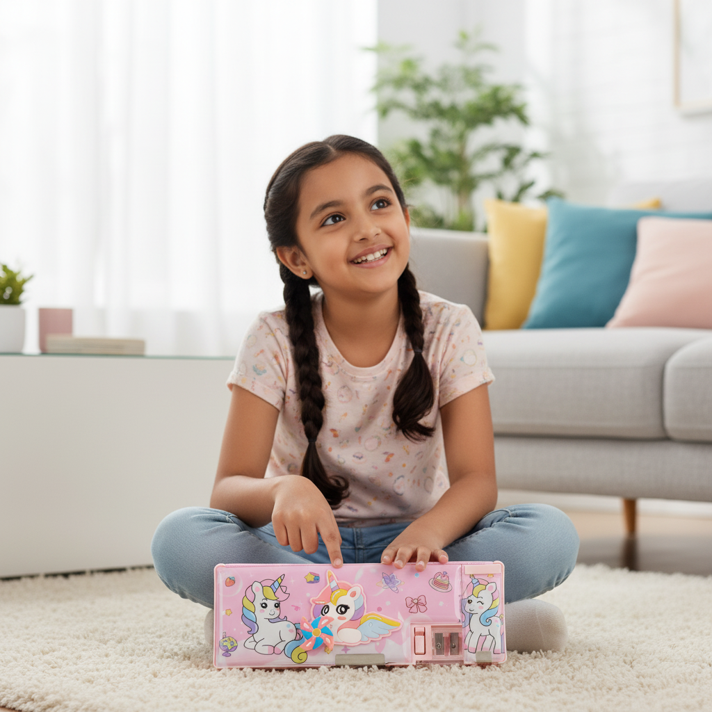 Magic Unicorn Lock Pencil Box