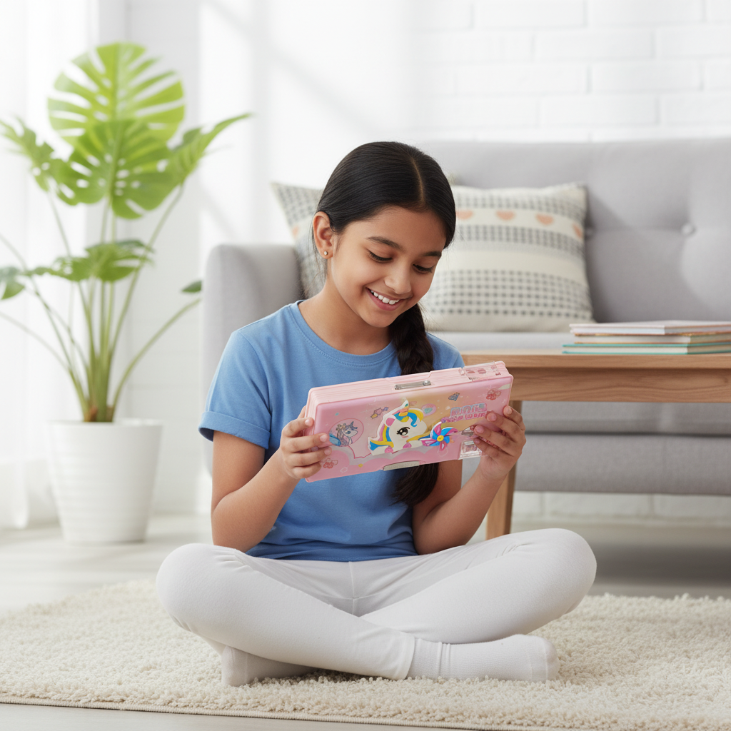 Nice Day Penguin Lock Pencil Box