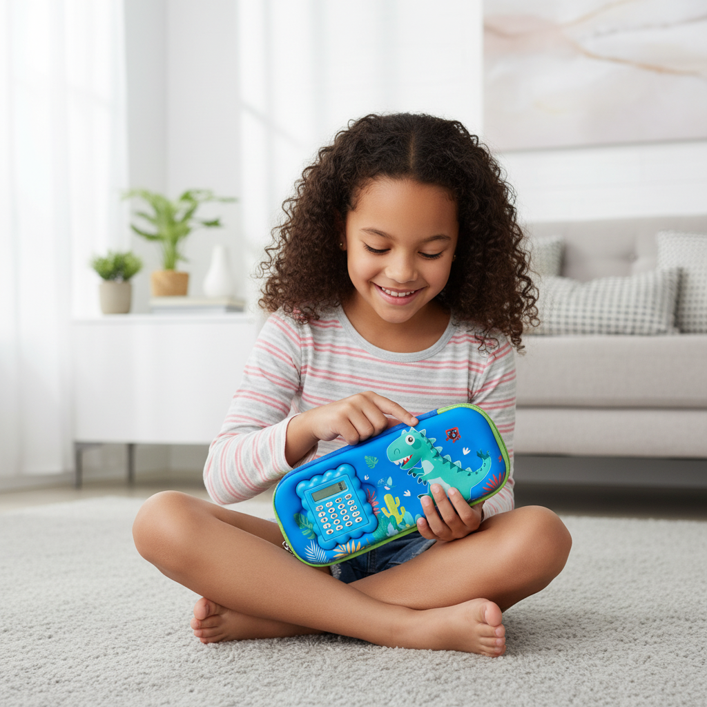 Ocean Princess Smart Pencil Case with Calculator