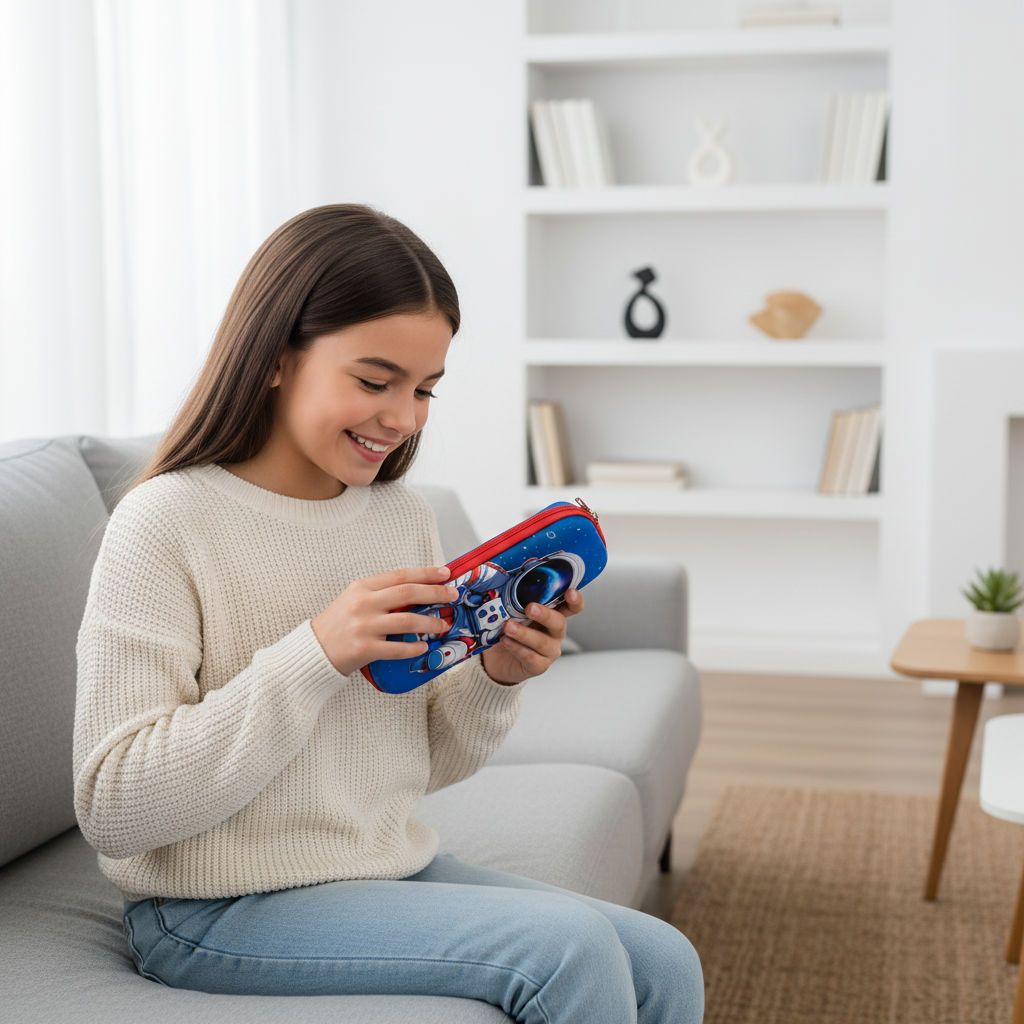 Galaxy Astronaut Zipper Pencil Pouch
