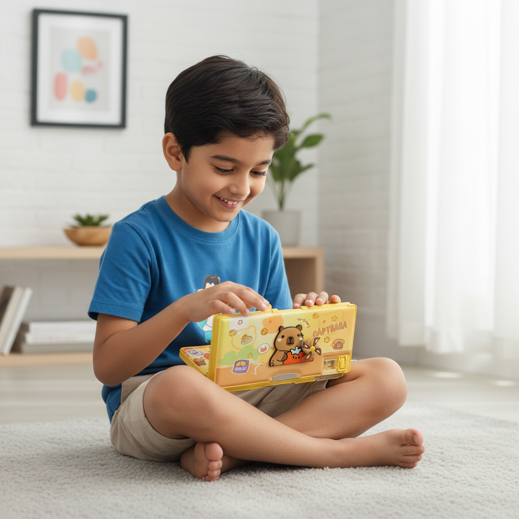 Nice Day Penguin Lock Pencil Box