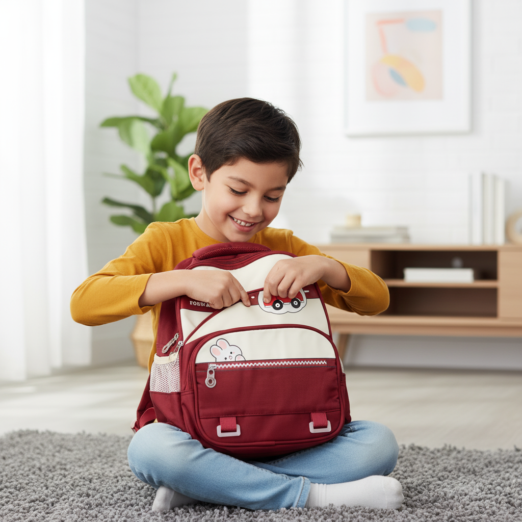 Forest Green Car Explorer Toddler Backpack