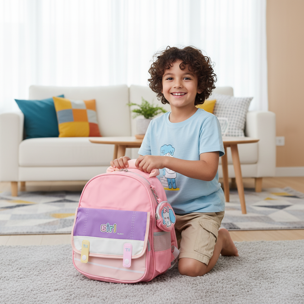 Lavender Puppy Toddler Backpack