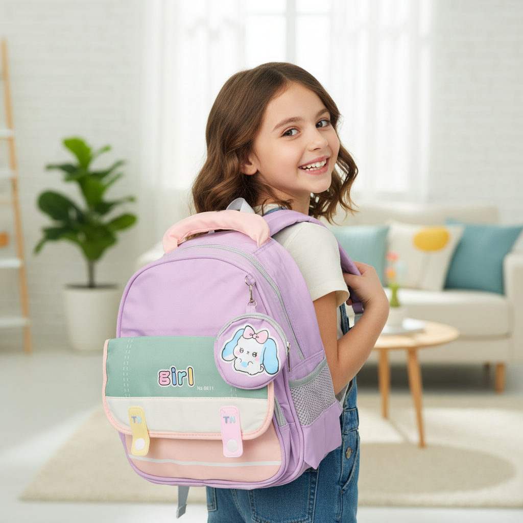Lavender Puppy Toddler Backpack