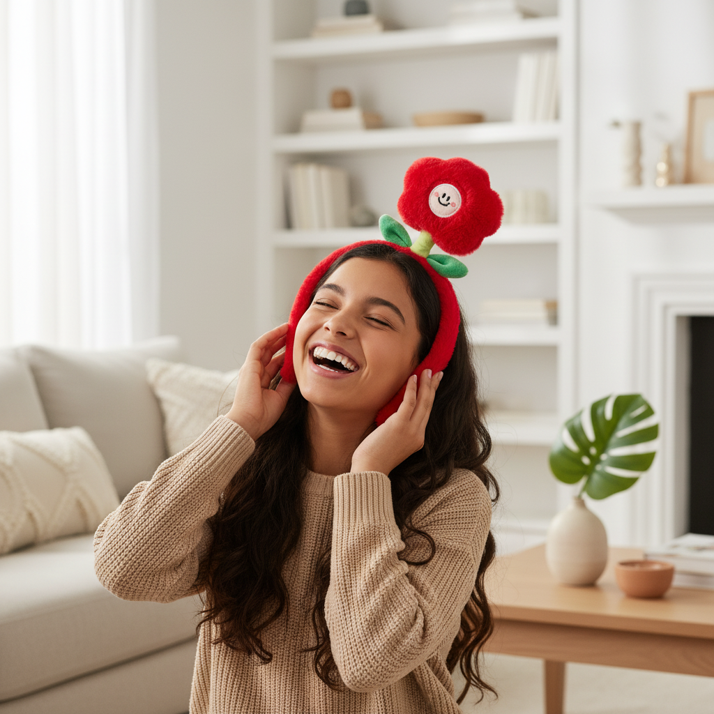 Plush Flower Headband