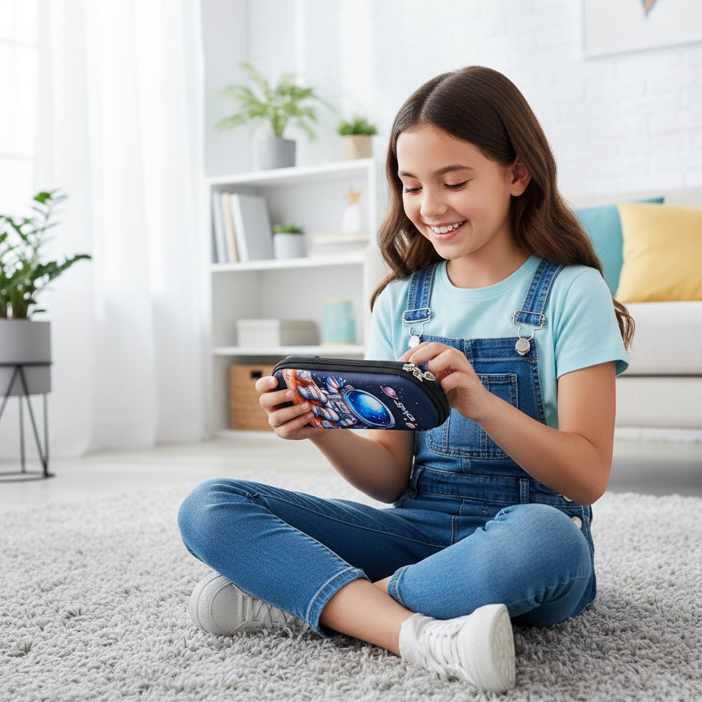 Galaxy Astronaut Zipper Pencil Pouch