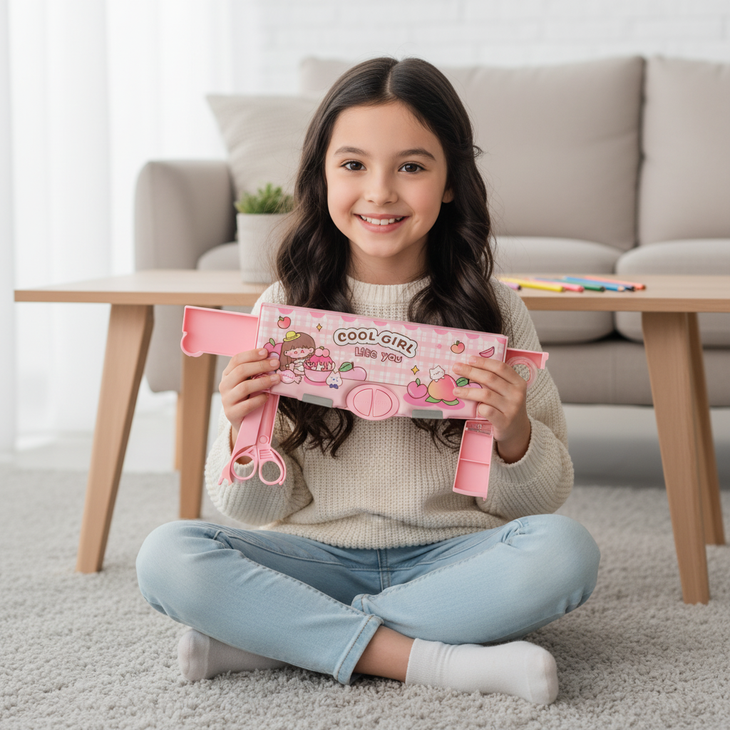 Space Mission Astronaut Lock Pencil Box