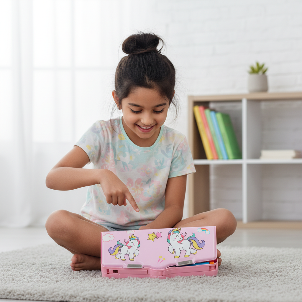 Space Mission Astronaut Lock Pencil Box