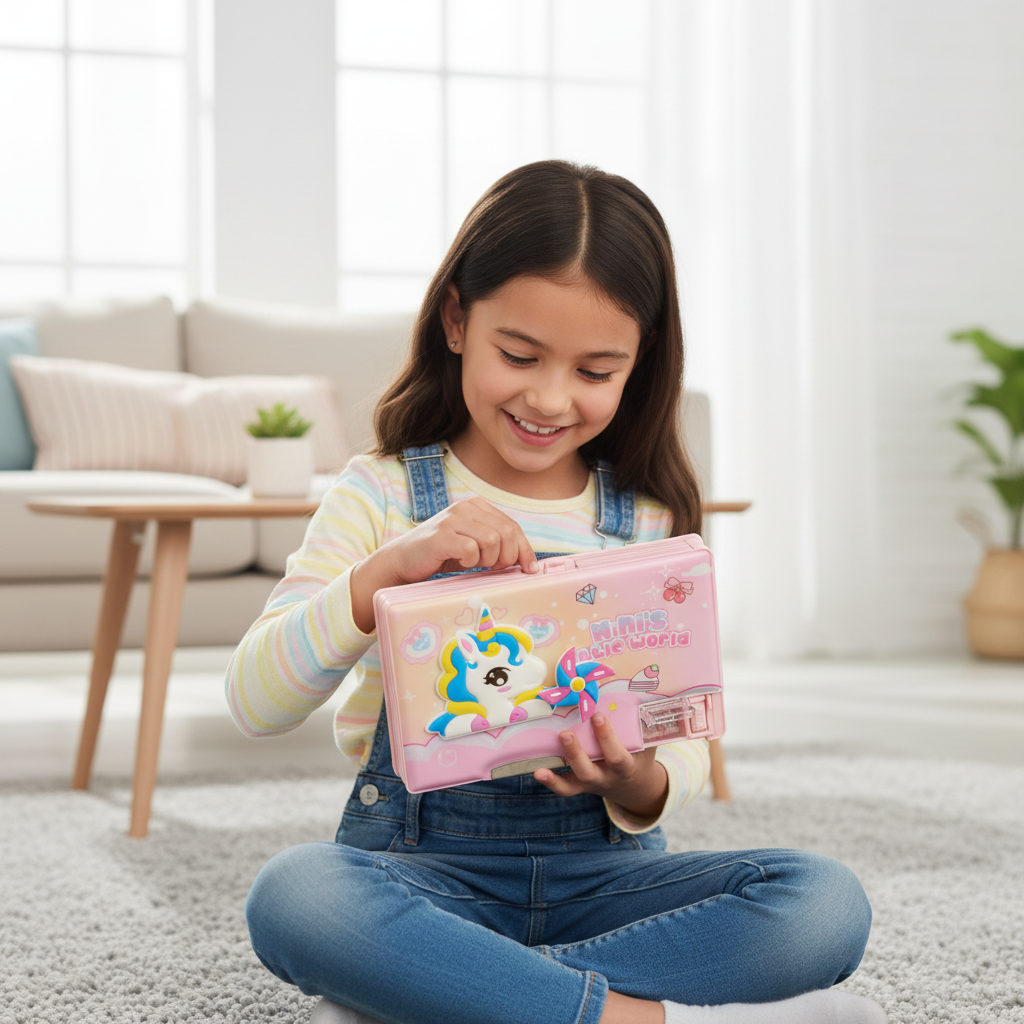 Nice Day Penguin Lock Pencil Box