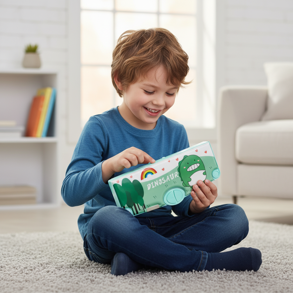 Space Mission Astronaut Lock Pencil Box