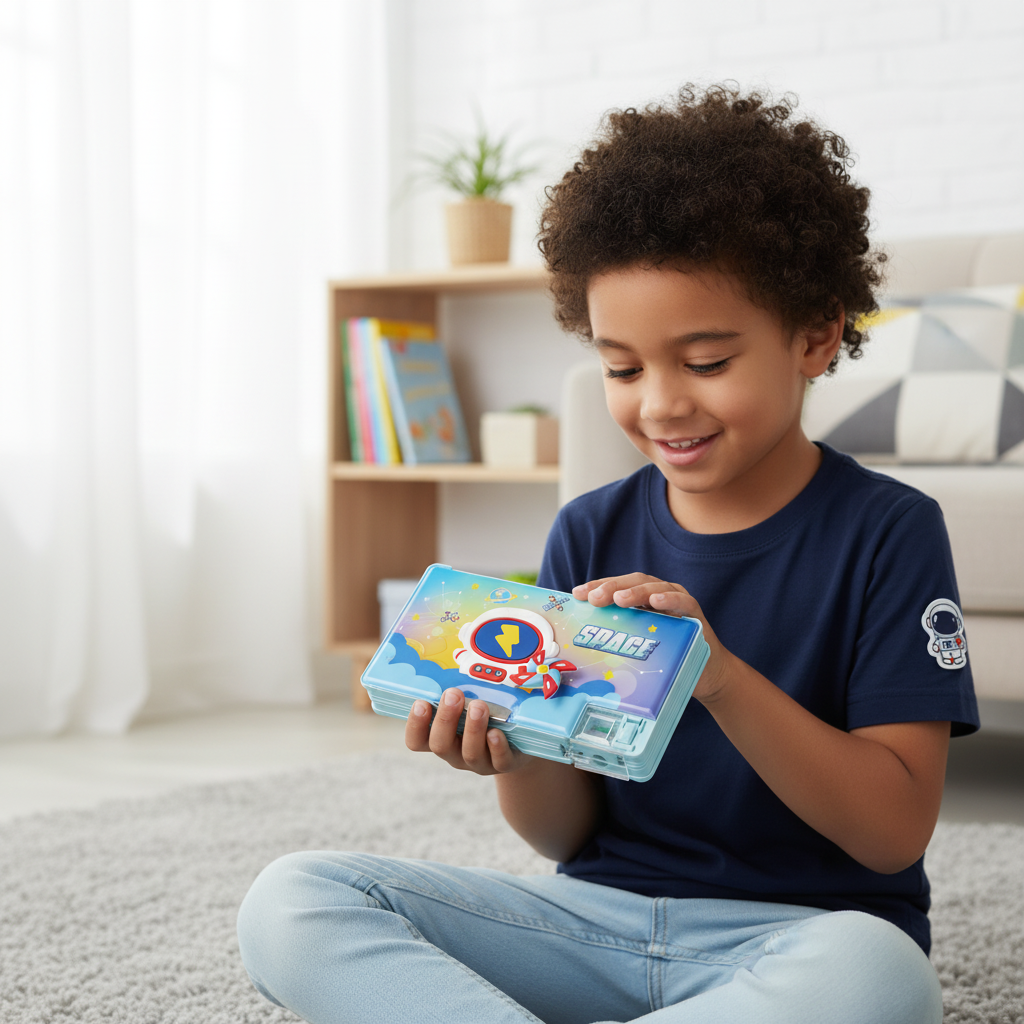 Nice Day Penguin Lock Pencil Box