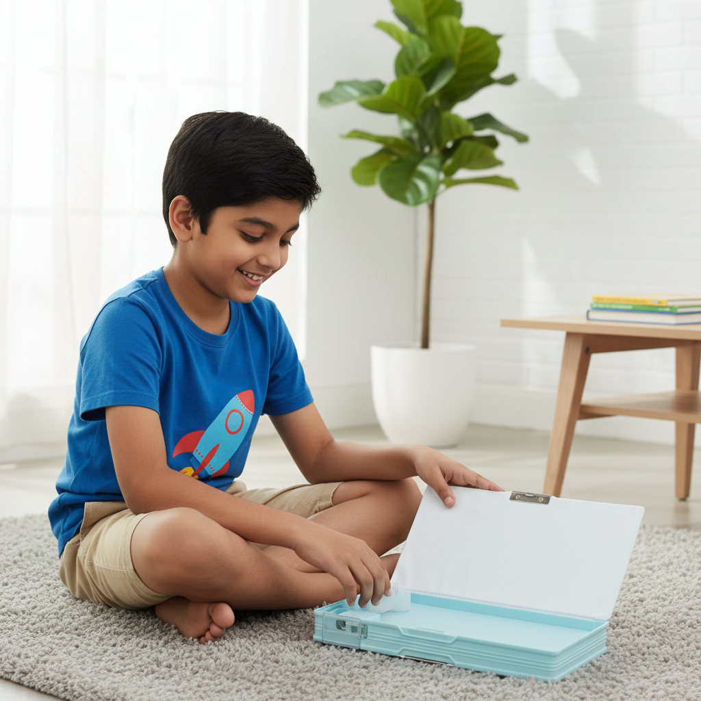 Nice Day Penguin Lock Pencil Box