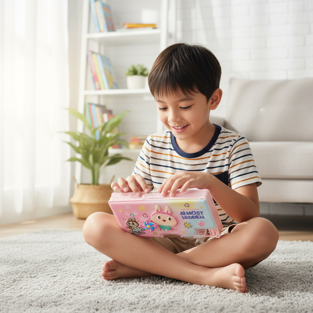 Nice Day Penguin Lock Pencil Box