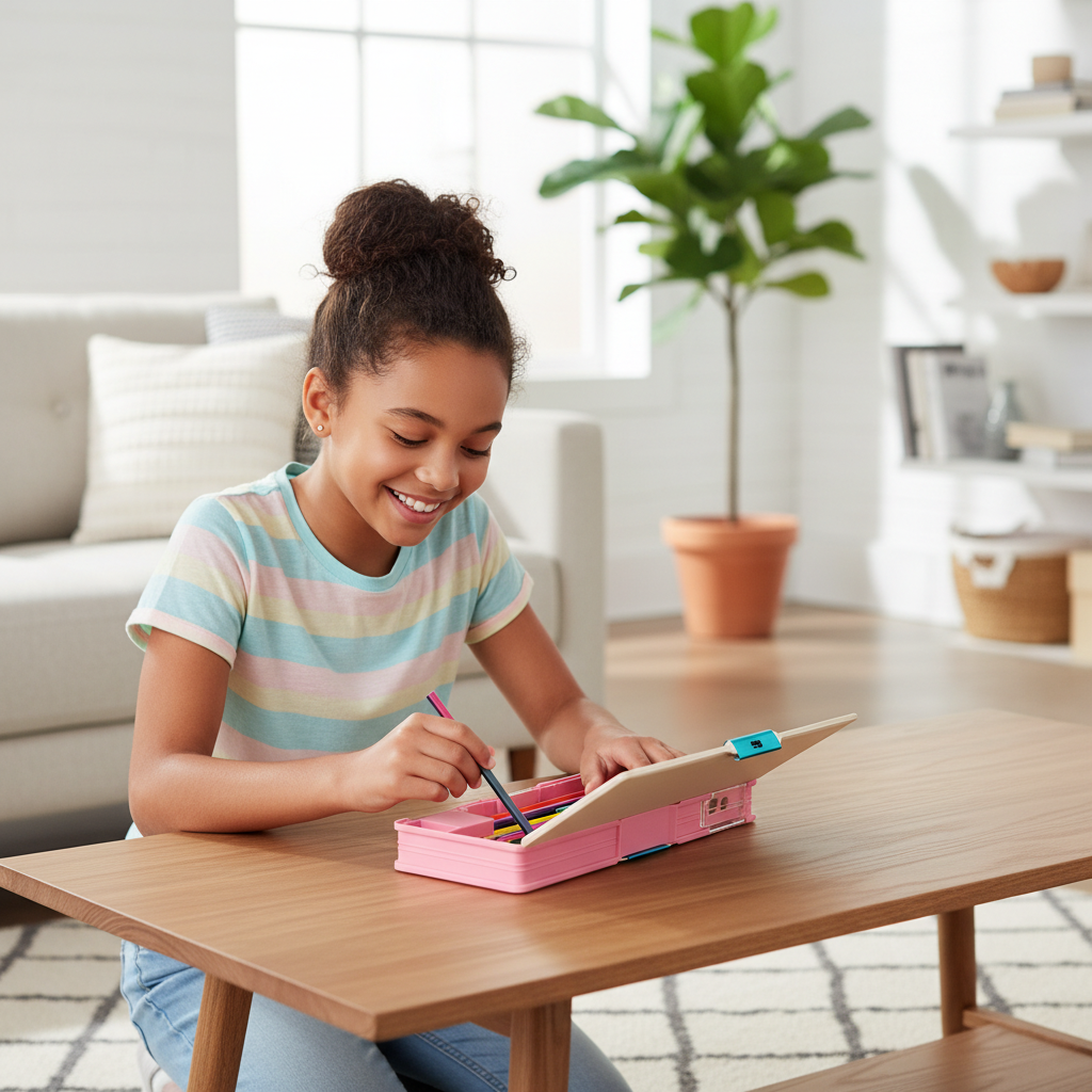 Cosmic Adventure Rocket Lock Pencil Box