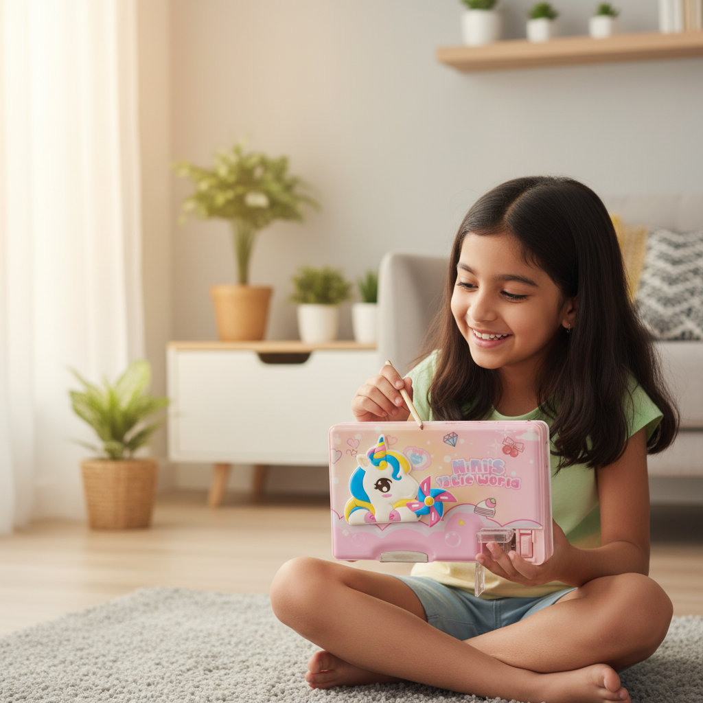 Nice Day Penguin Lock Pencil Box