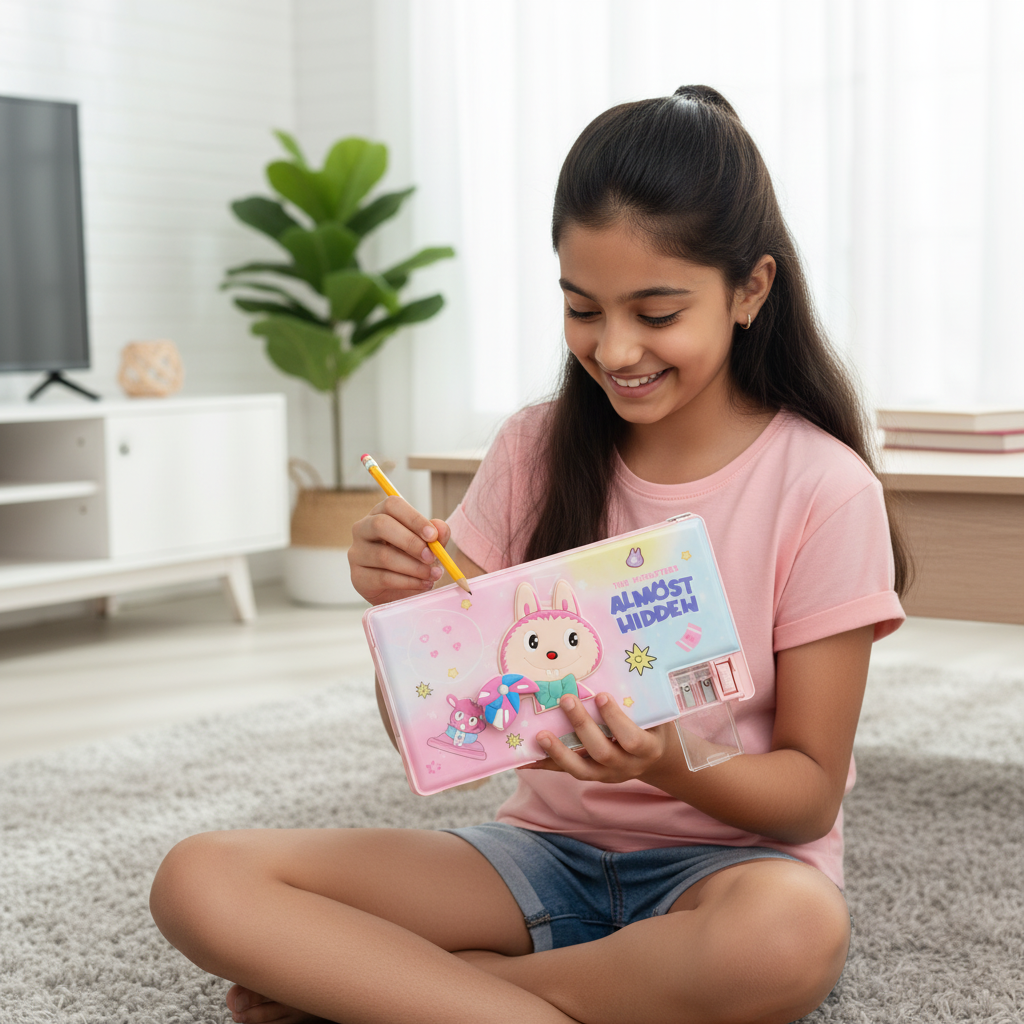 Nice Day Penguin Lock Pencil Box