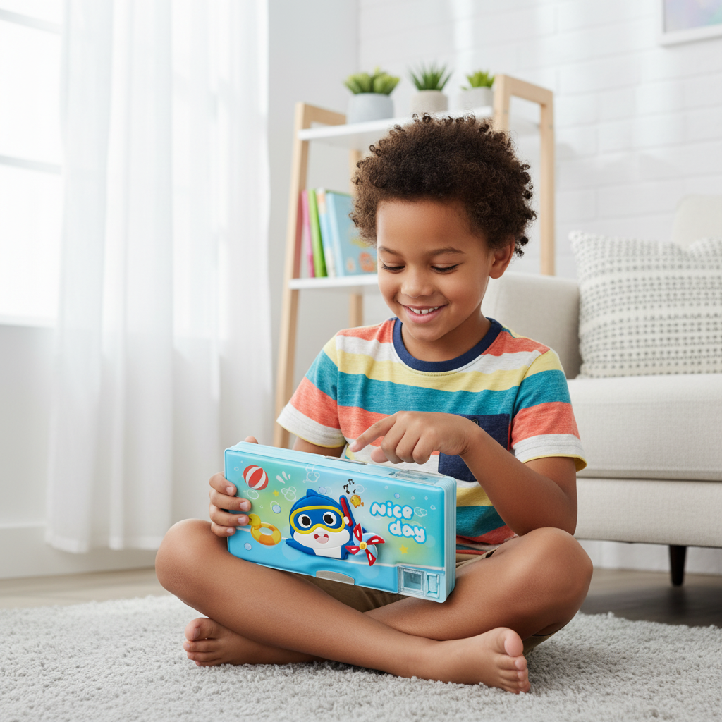 Nice Day Penguin Lock Pencil Box