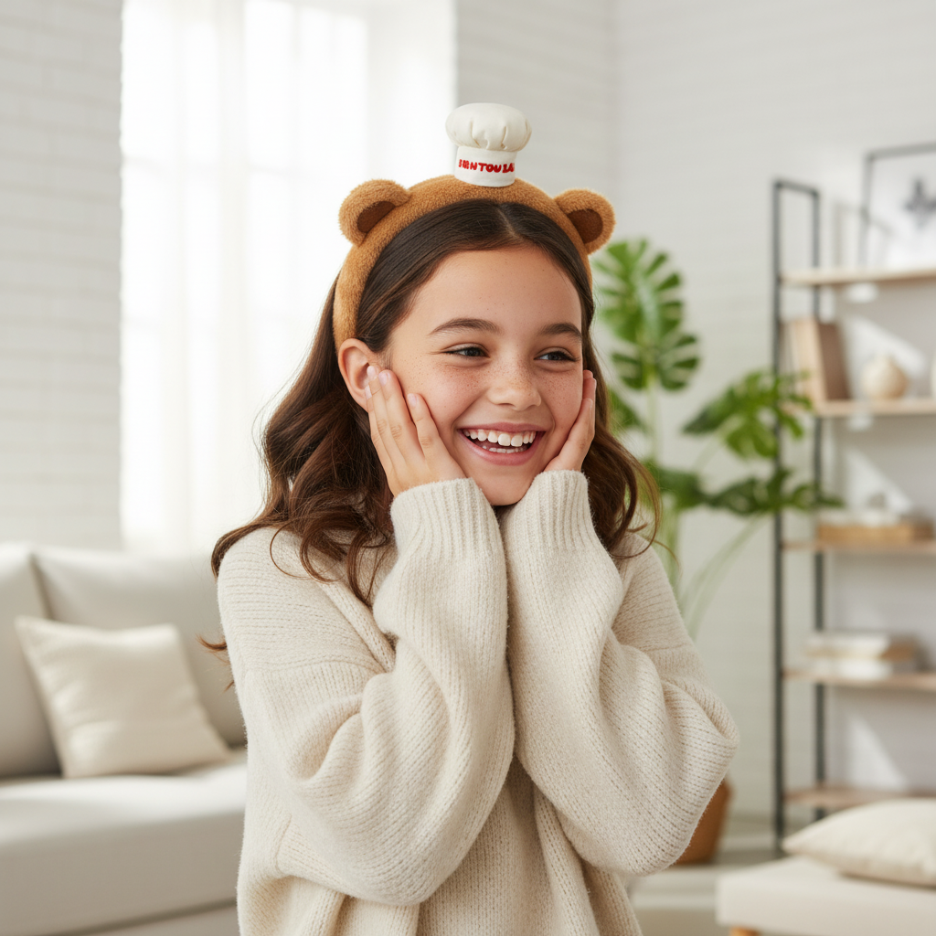 Plush Bear Chef Headband