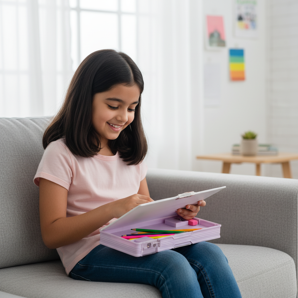 Nice Day Penguin Lock Pencil Box