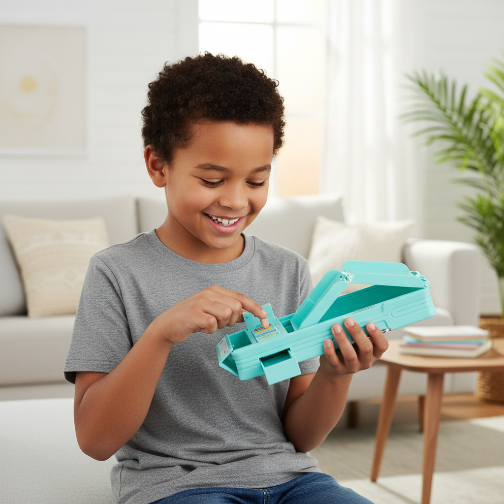 Smiley Dino Garden Lock Pencil Box