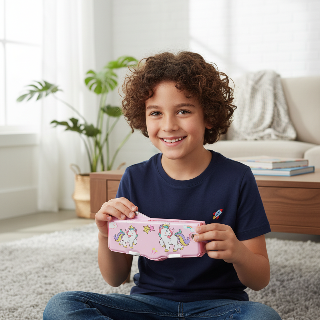 Space Mission Astronaut Lock Pencil Box