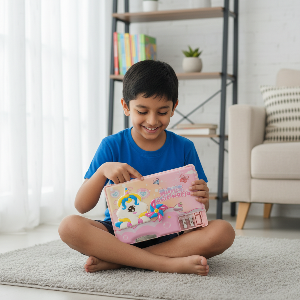 Nice Day Penguin Lock Pencil Box