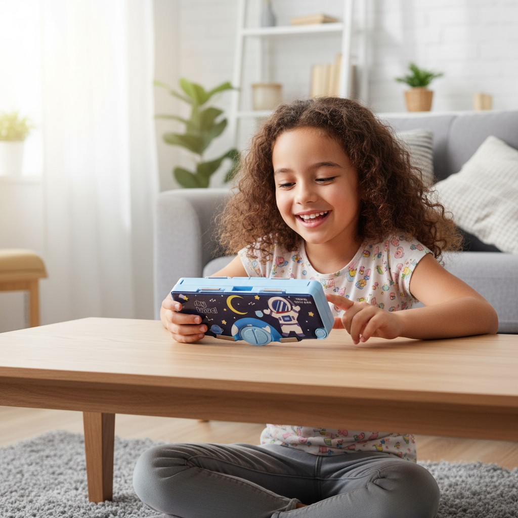 Space Mission Astronaut Lock Pencil Box