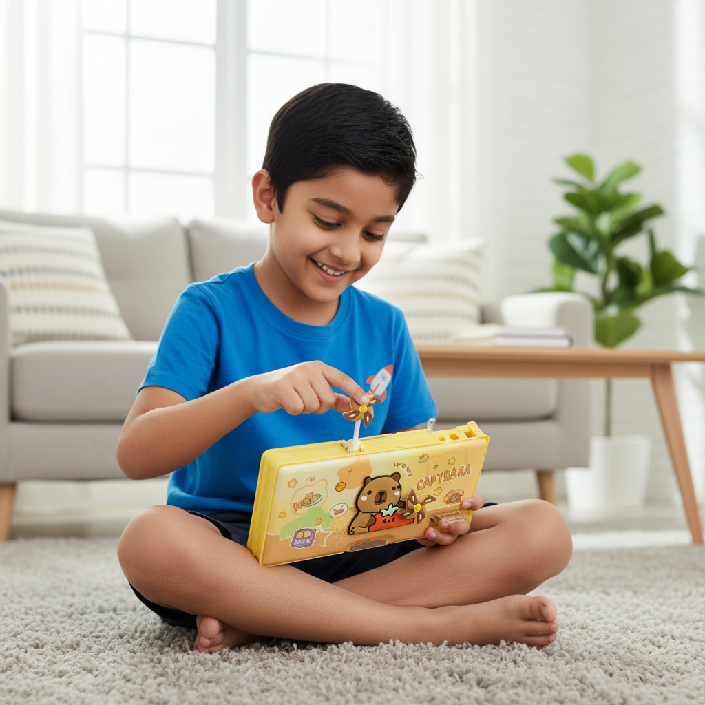 Nice Day Penguin Lock Pencil Box