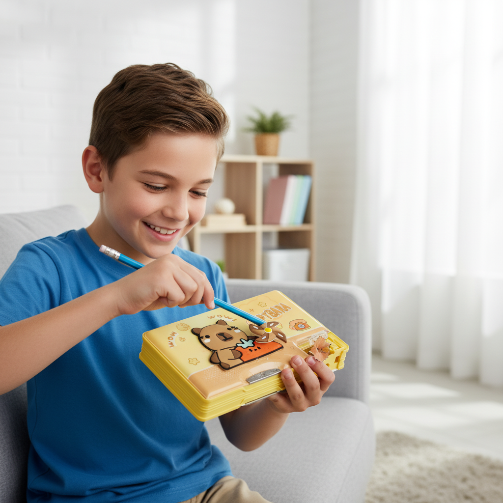 Nice Day Penguin Lock Pencil Box