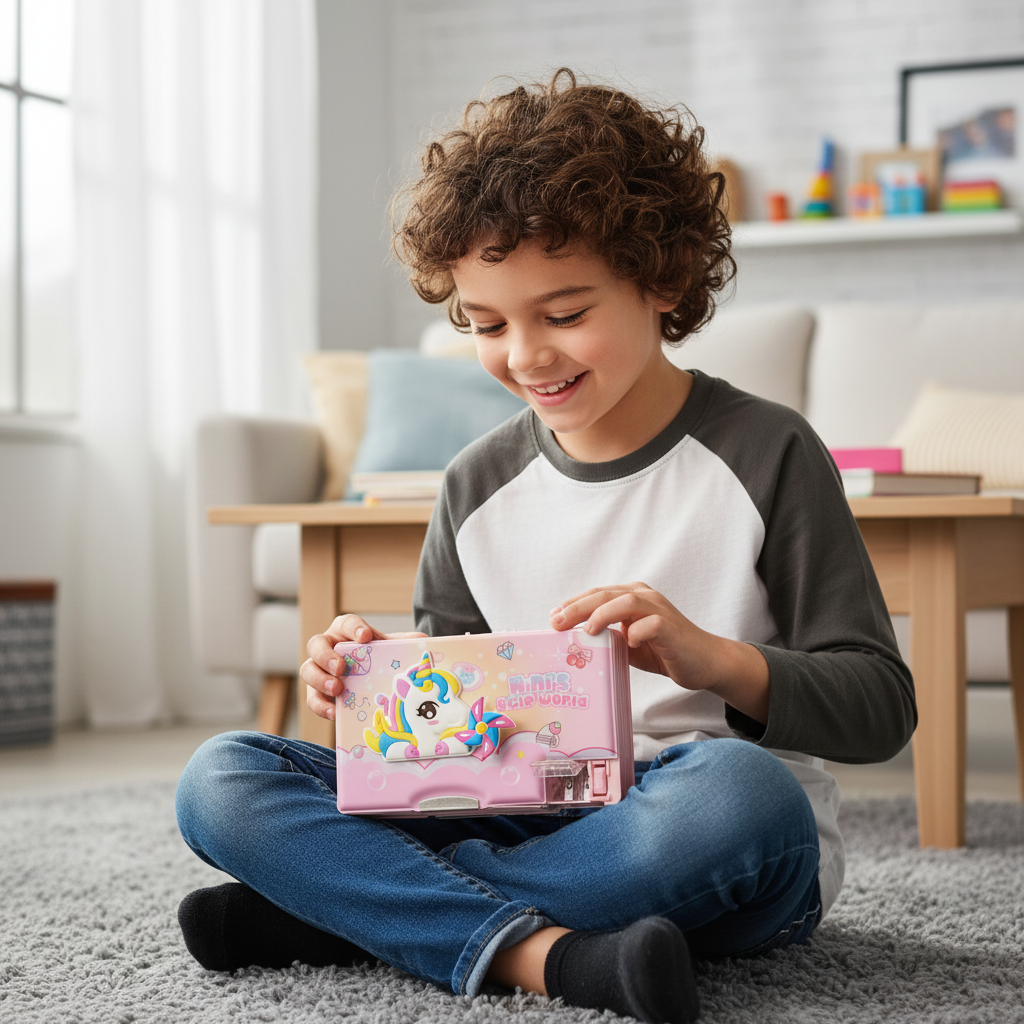 Nice Day Penguin Lock Pencil Box