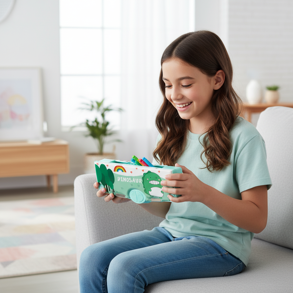 Space Mission Astronaut Lock Pencil Box