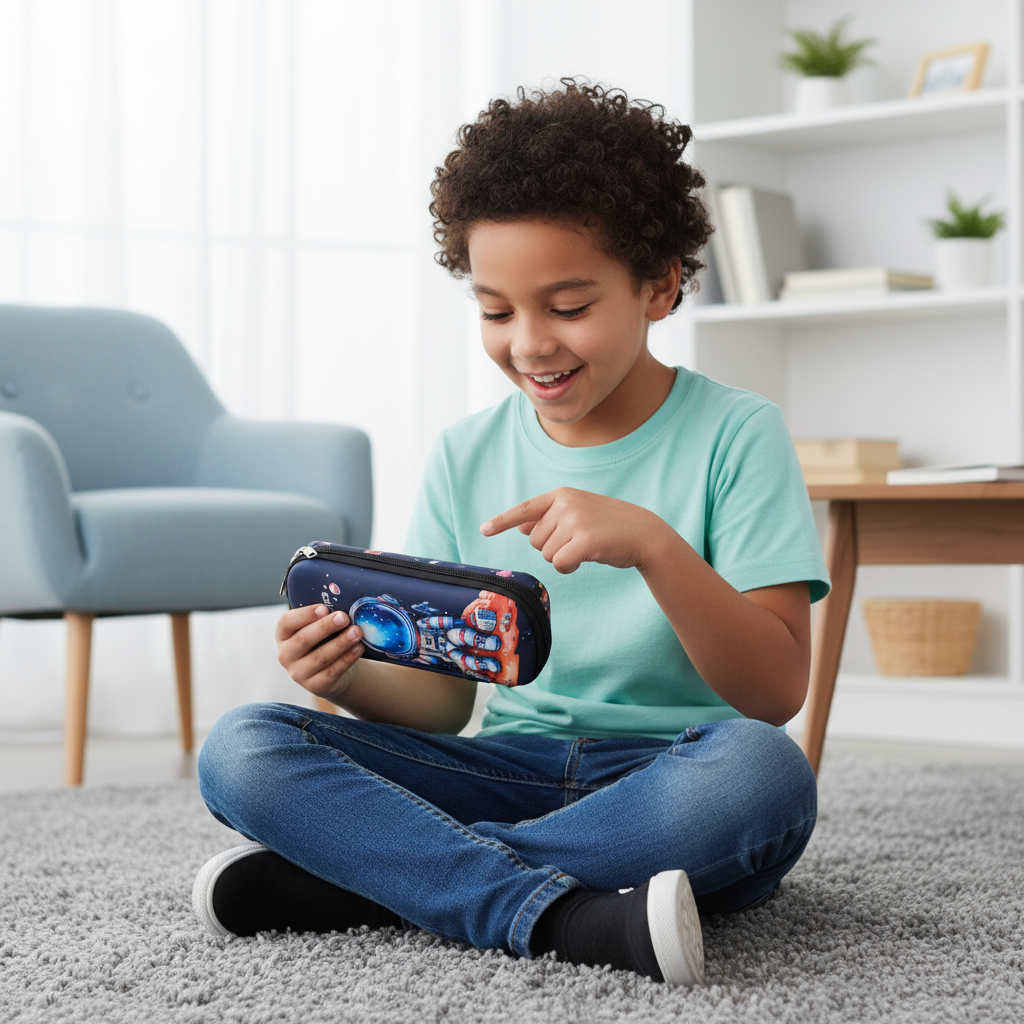 Galaxy Astronaut Zipper Pencil Pouch