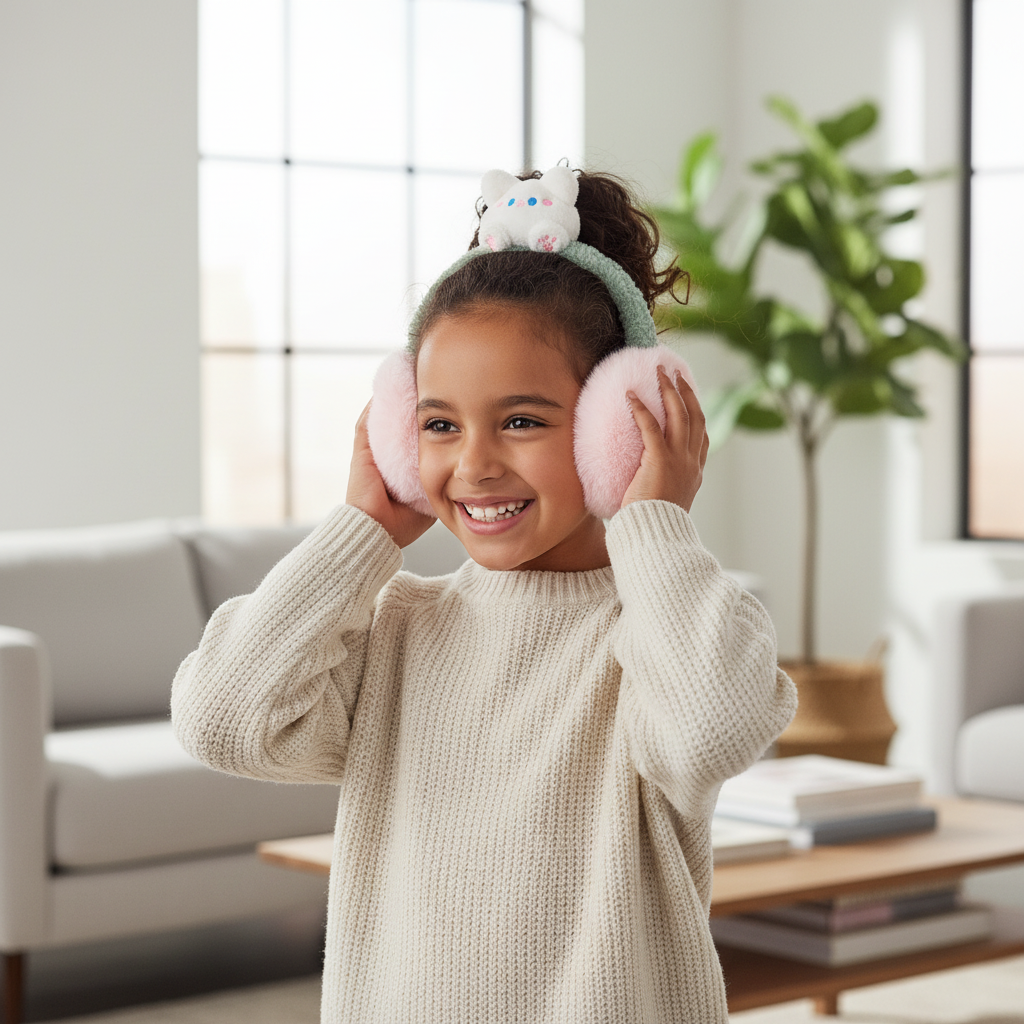 Bear-Themed Winter Earmuffs