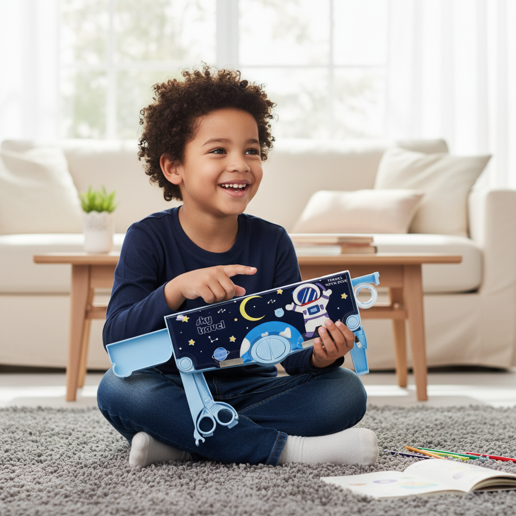 Space Mission Astronaut Lock Pencil Box