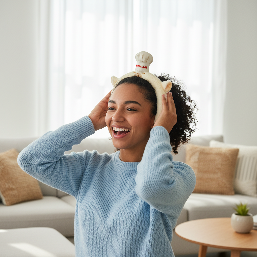 Plush Bear Chef Headband