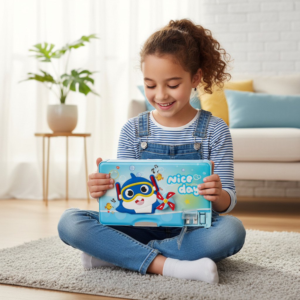 Nice Day Penguin Lock Pencil Box