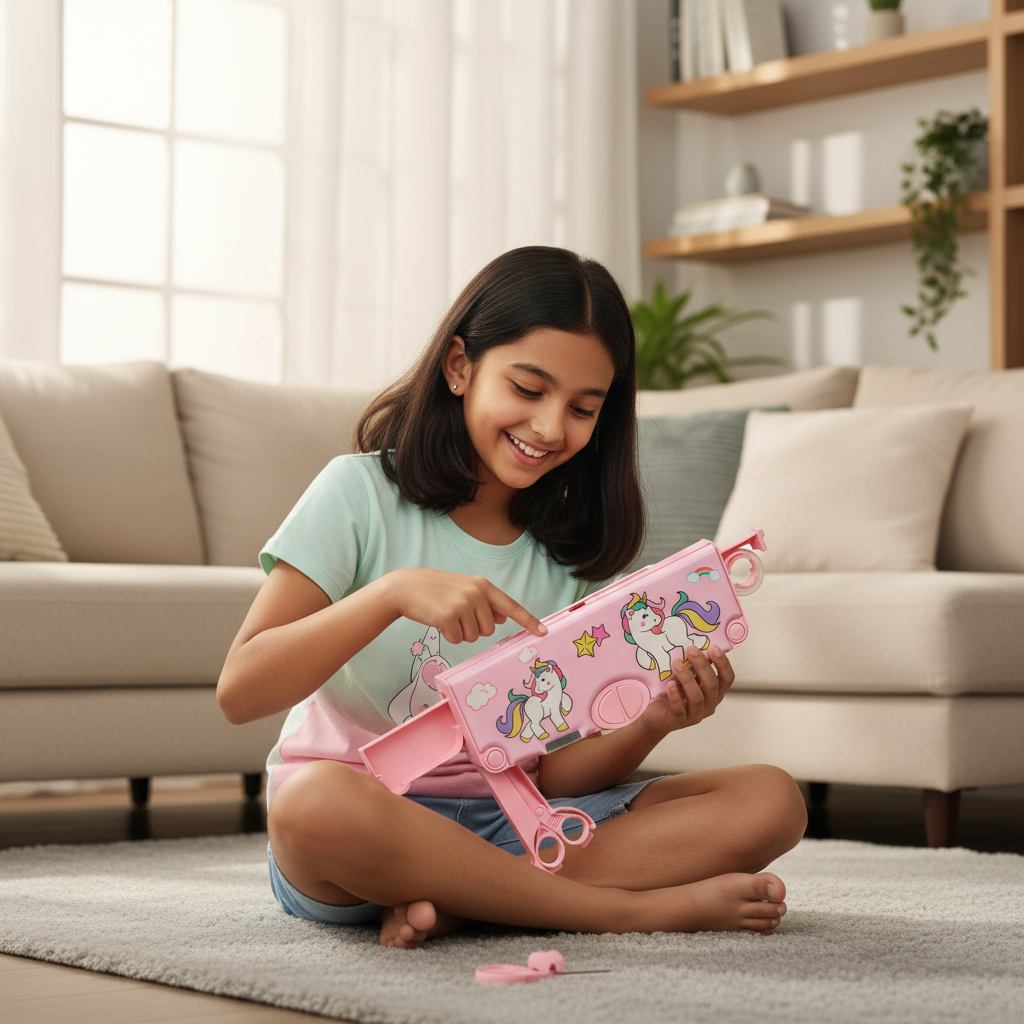 Space Mission Astronaut Lock Pencil Box