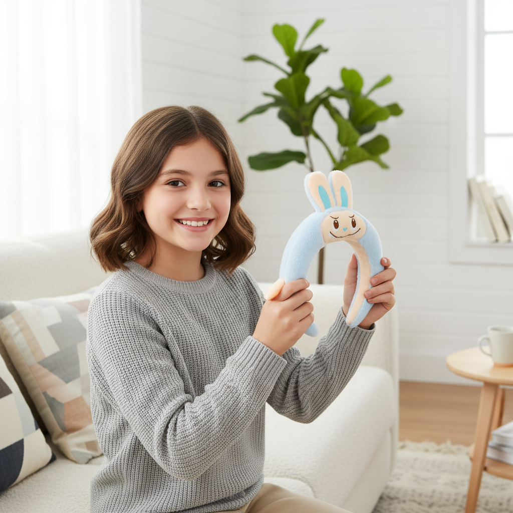 Plush Bunny-Ear Headband