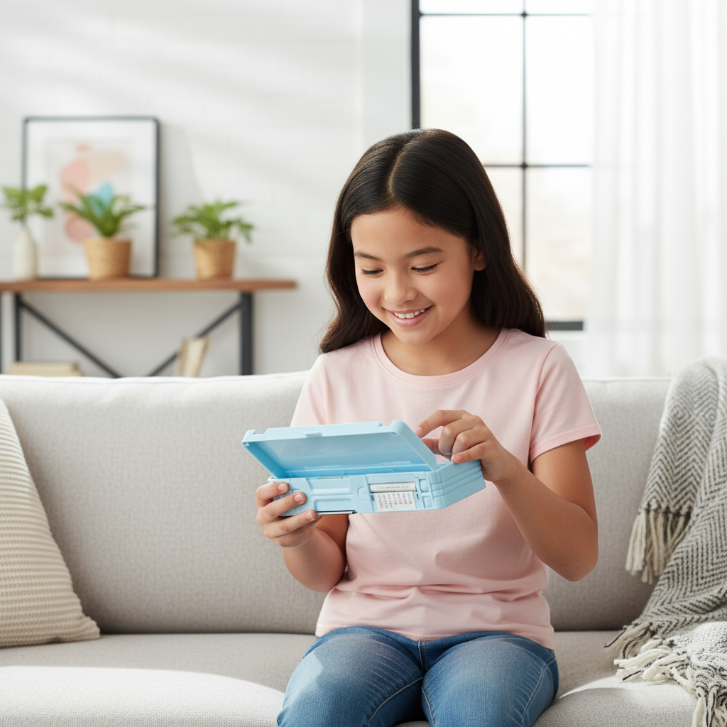Cheerful Cat Study Lock Pencil Box