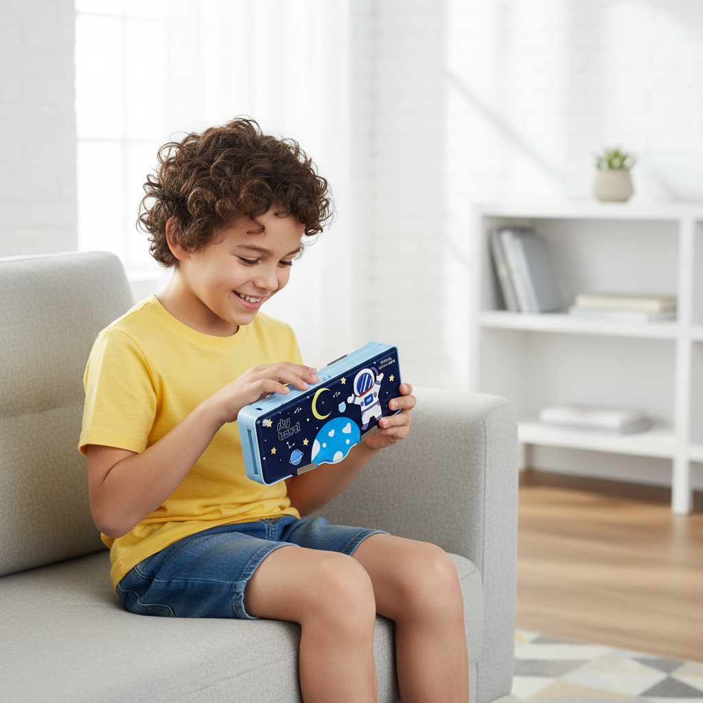 Space Mission Astronaut Lock Pencil Box