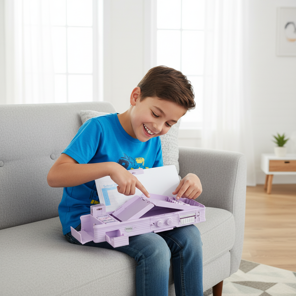 Cheerful Cat Study Lock Pencil Box