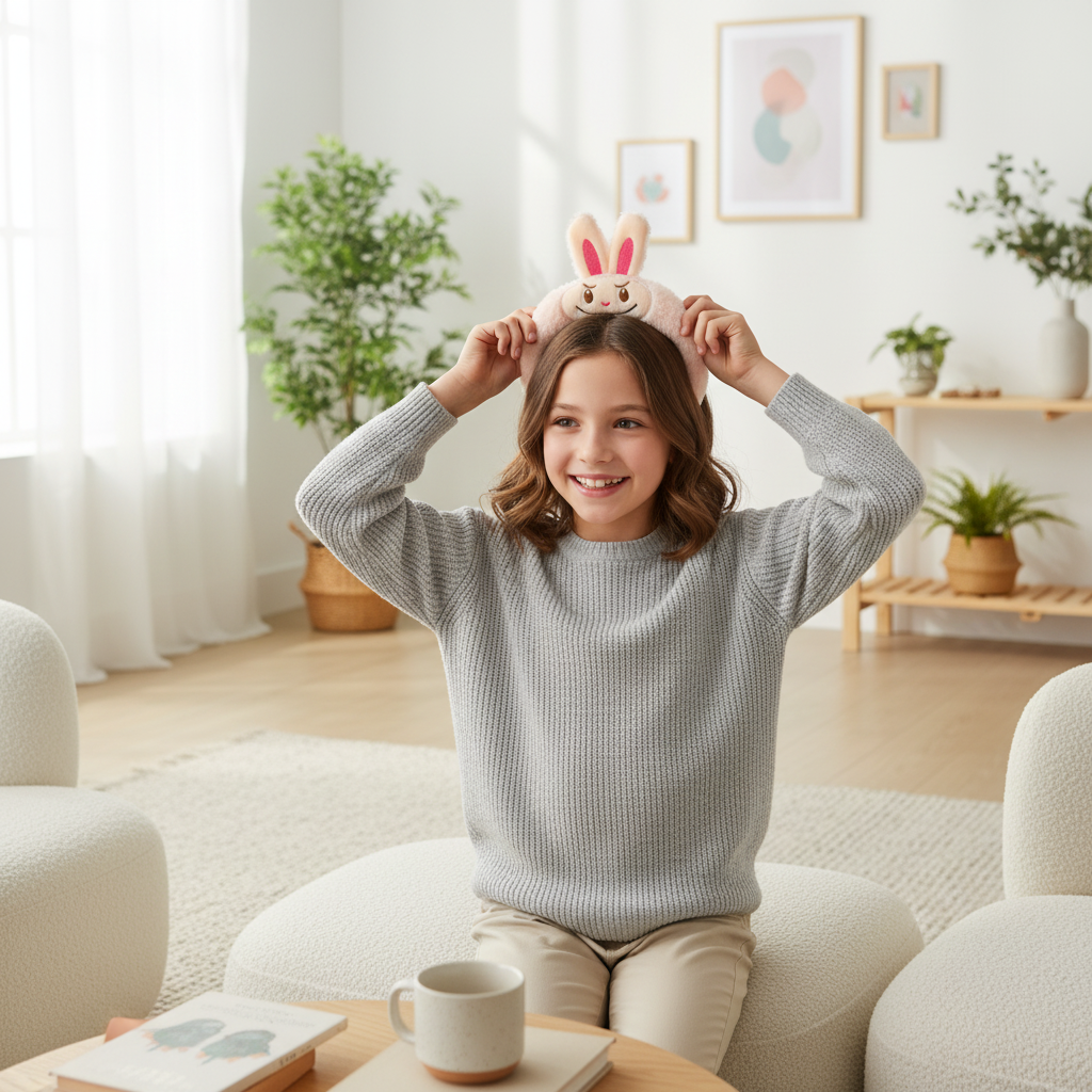 Plush Bunny-Ear Headband