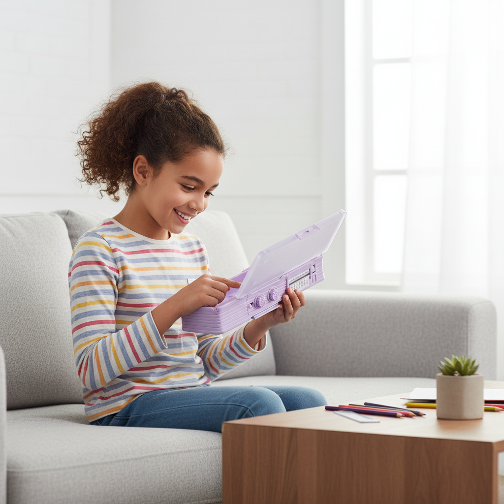 Cheerful Cat Study Lock Pencil Box