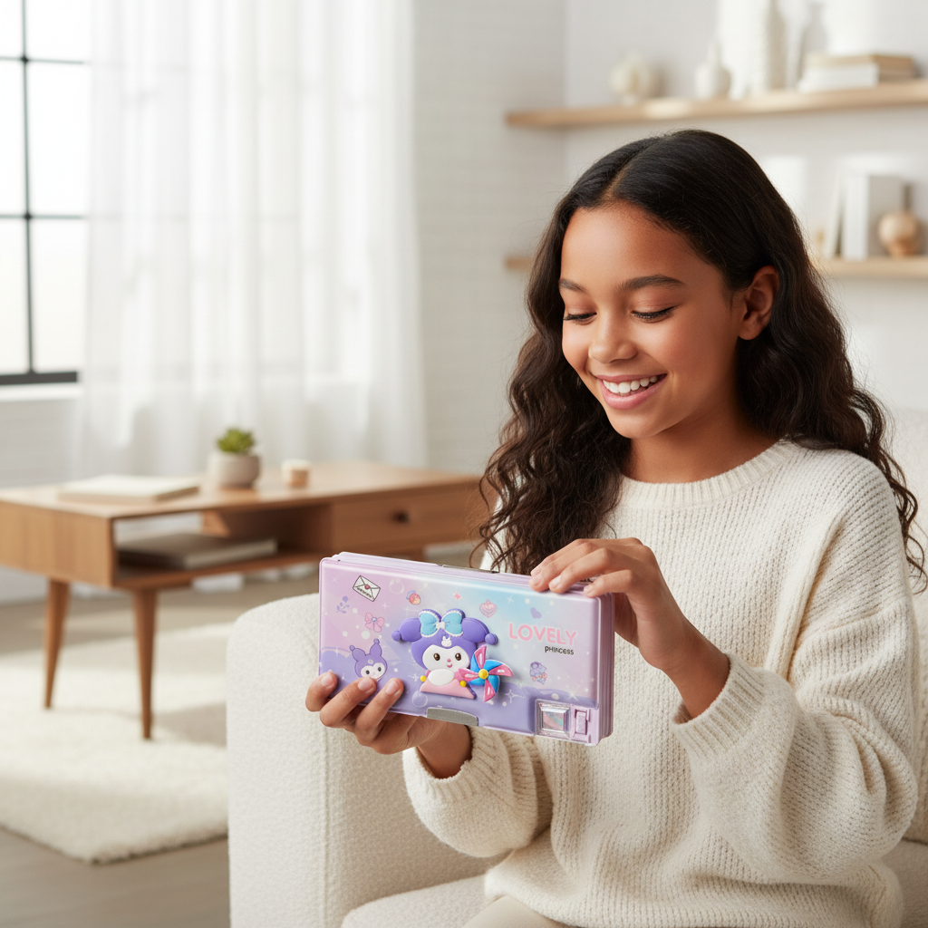 Nice Day Penguin Lock Pencil Box