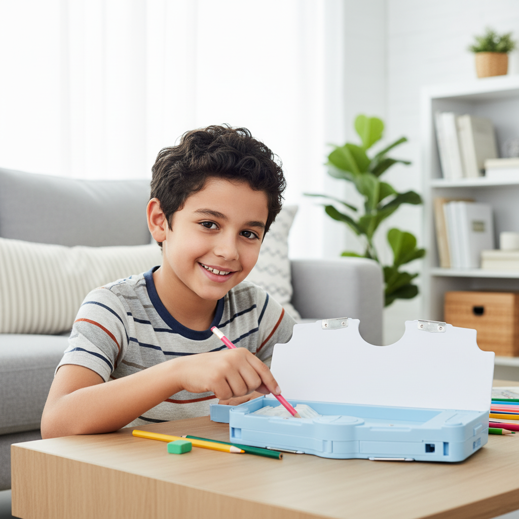 Space Mission Astronaut Lock Pencil Box