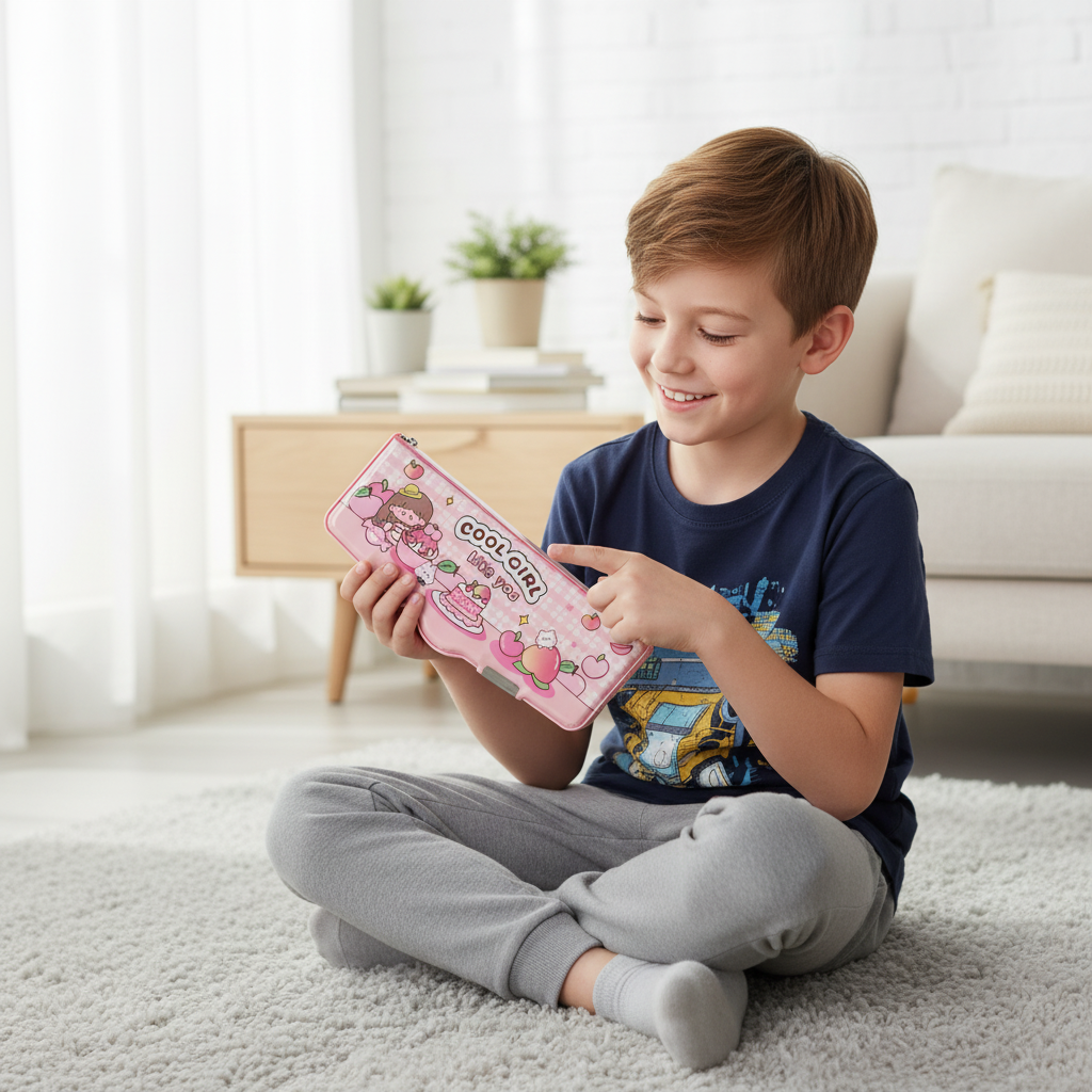 Space Mission Astronaut Lock Pencil Box