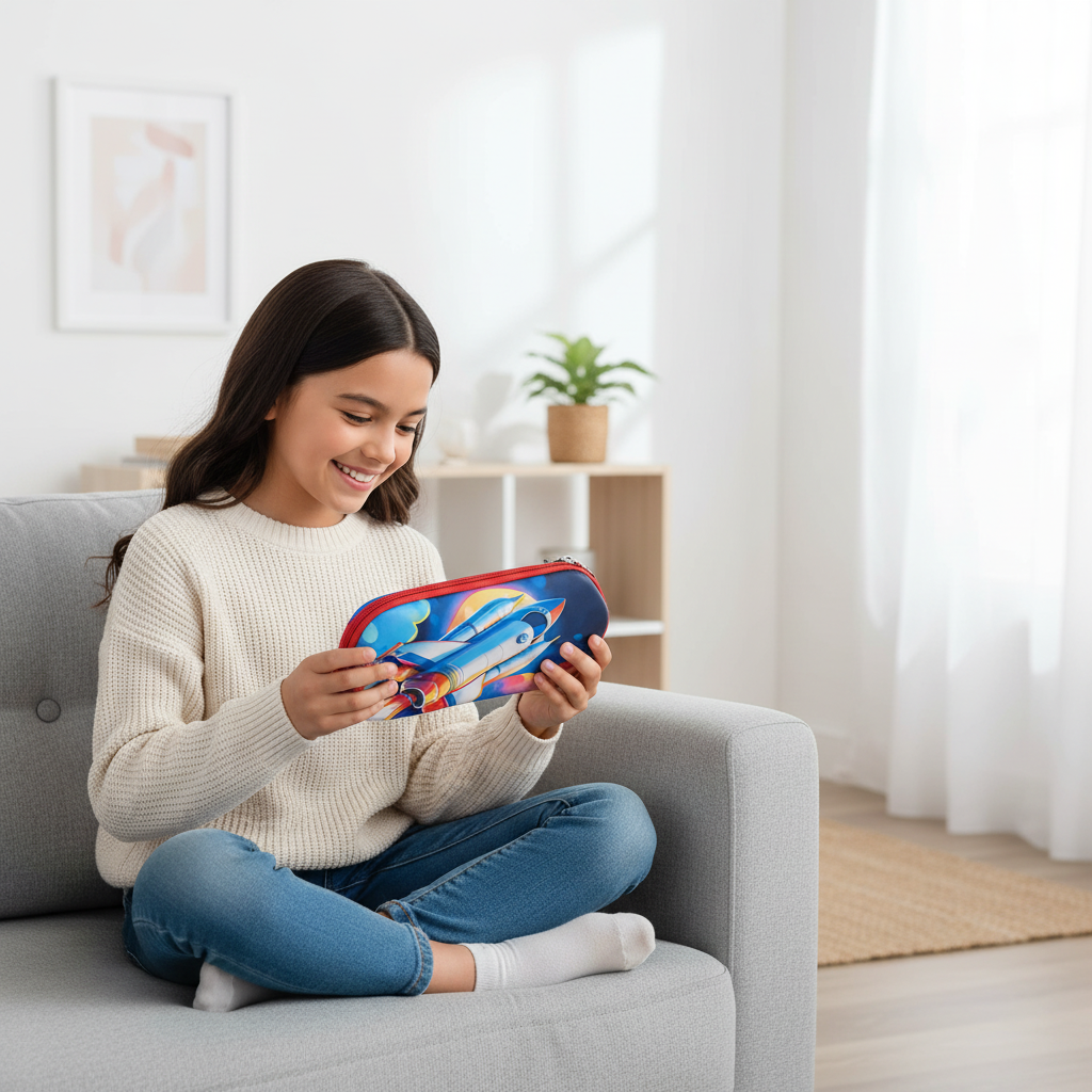 Galaxy Astronaut Zipper Pencil Pouch