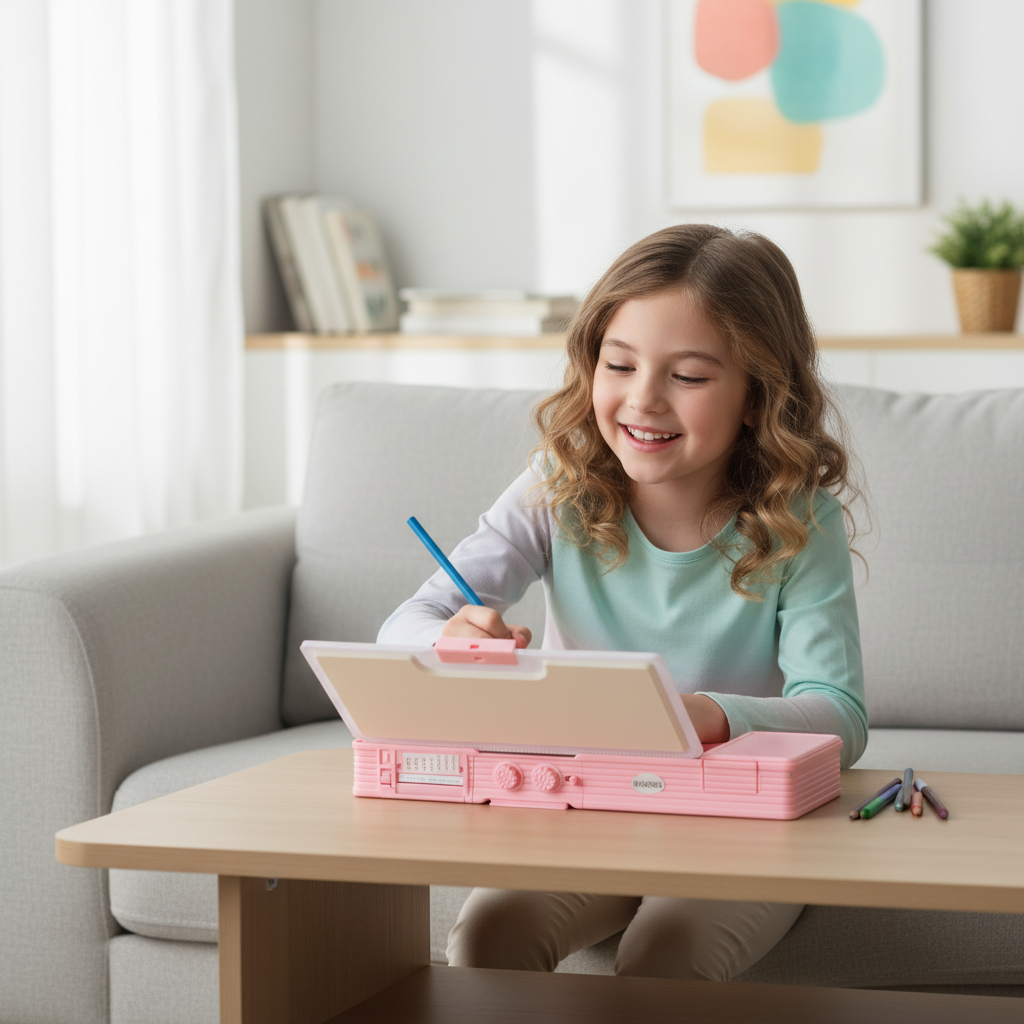 Smiley Dino Garden Lock Pencil Box